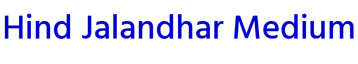 Hind Jalandhar Medium 字体